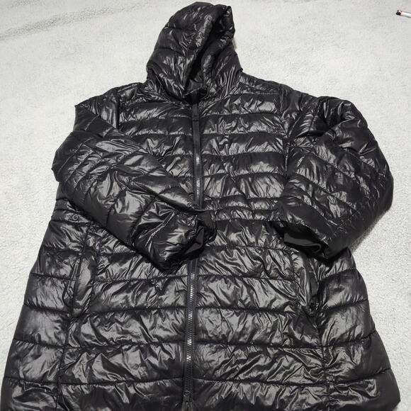Swiss Tech Women’s Chunky Black Puffer Jacket Hooded Full Zip Plus Size 2X - Picture 1 of 10